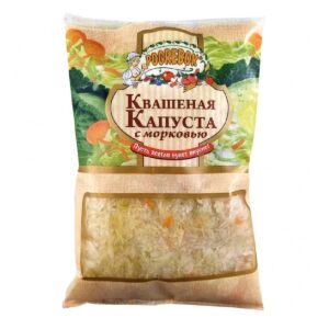 Pickled cabbage “Pogrebok” with carrot