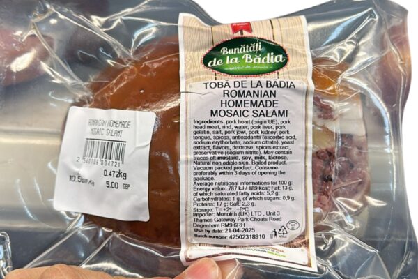 Romanian Homemade Mosaic Salami