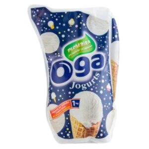Drinking Yogurt With Plombir & Blueberry