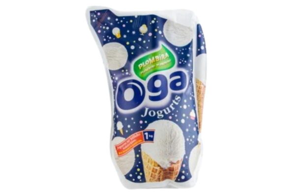 Drinking Yogurt With Plombir & Blueberry