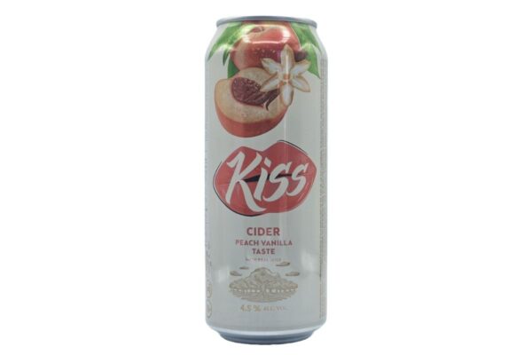 Kiss Cider peach vanilla taste