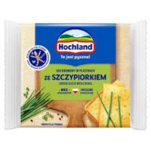 Ze szczypiorkiem cheese slices with chives