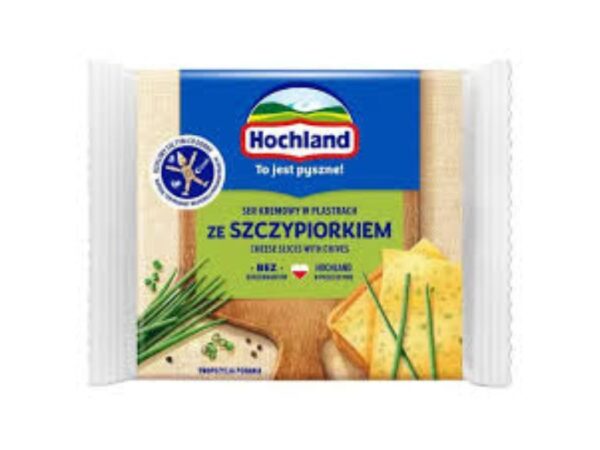 Ze szczypiorkiem cheese slices with chives