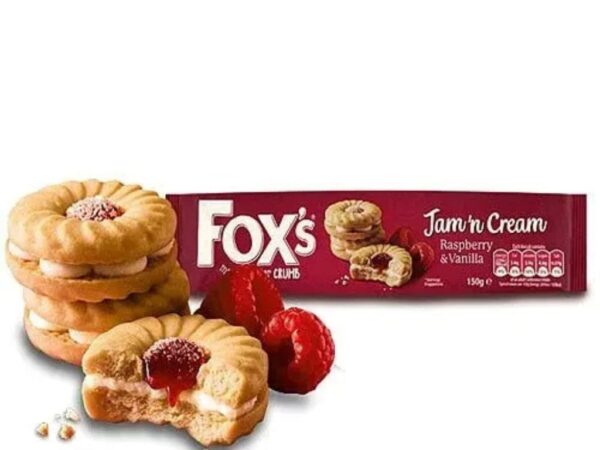 Fox’s jam’n cream raspberry & vanilla